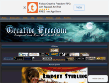 Tablet Screenshot of creativefreedomrpg.com
